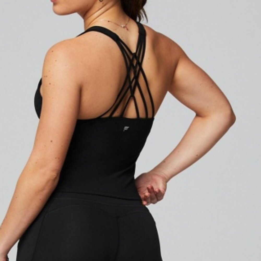 FABLETICS STRAPPY BLACK TANK TOP
